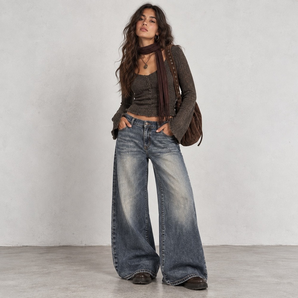 J.Crew Wide-leg Crop Women's Denim Jeans Indie Style Medium Wash Size 27